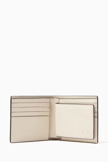 3-in-1 Logo Wallet in Pebbled Leather