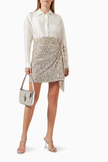 Jaspre Sequin-embellished Mini Skirt