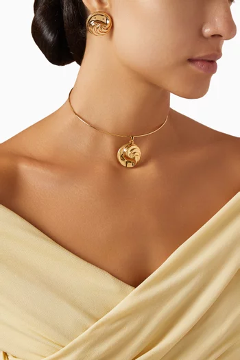 The Leila Choker Necklace in Gold-plated Brass