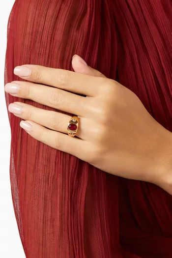 The Shiraz Ring in Gold-plated Brass