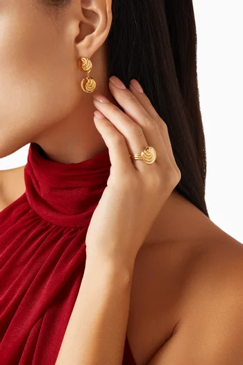 The Leila Ring in Gold-plated Brass