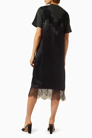 Lorraine Lace Combo Dress in Cotton