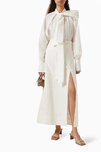 Hudson Maxi Skirt in Linen-blend
