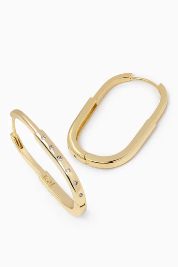 Hoop Earrings in in Gold-plated Brass
