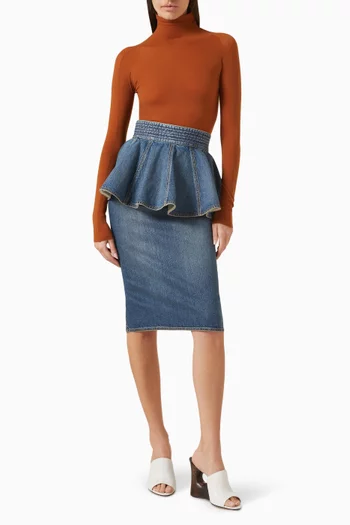 Pencil Skirt in Denim