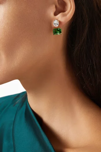 Emerald City Float Earrings in Gold-plated Brass