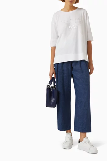 Straight-leg Pleated Pants