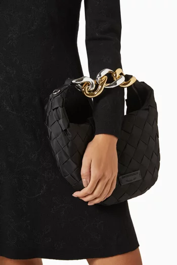 Hobo Chain Bag in Woven Nylon