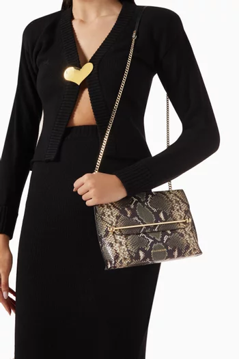 Stylist Crossbody Bag in Snake-embossed Leather