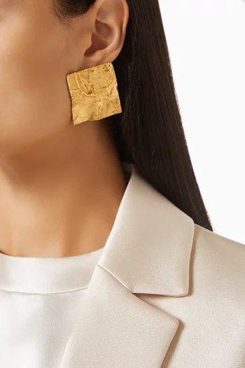 Mini Sierra Stud Earrings in 22kt Gold-plated Bronze