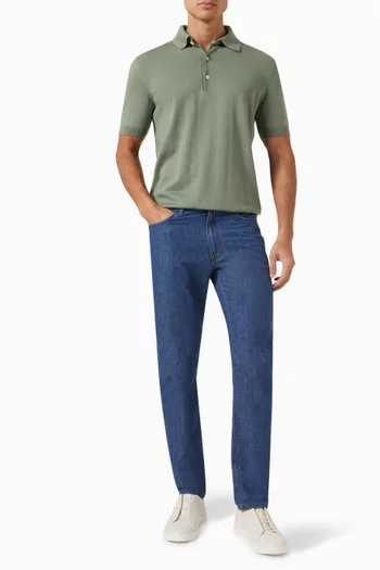 Polo Shirt in Cotton-knit