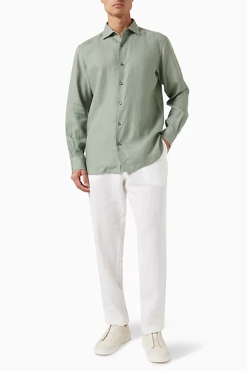 Long-sleeve Shirt in Linen