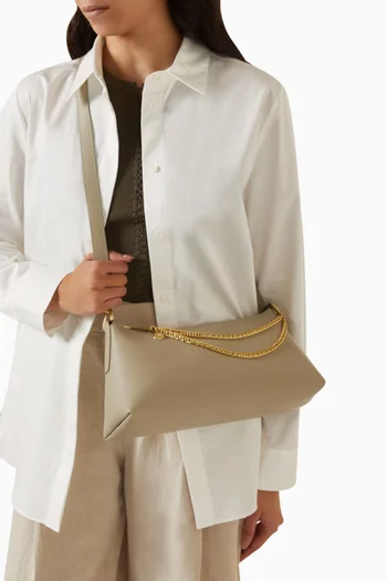 Medium Posen Zip Top Shoulder Bag in Soft Leather