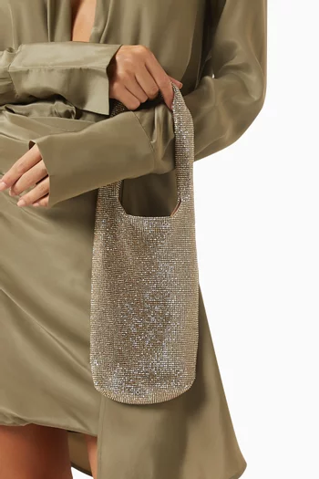 Wine Cooler Shoulder Bag in Crystal Mesh