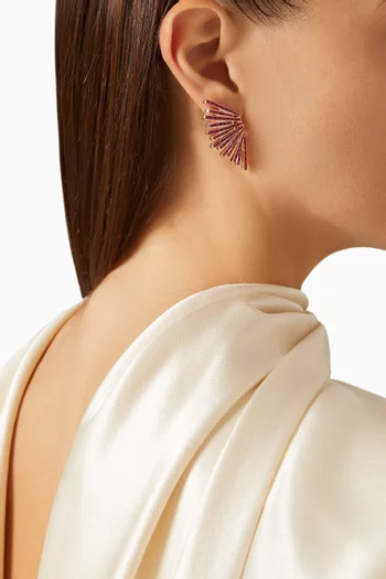 Galaxy Ruby Earrings in 18kt Rose Gold