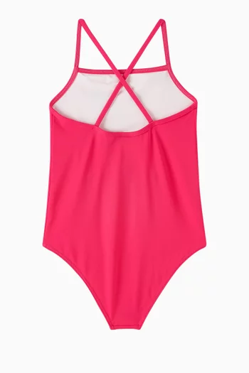 Printed One-Piece Swimsuit in Lycra