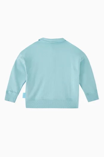 X The Smurfs Zip-up Sweatshirt in Cotton-jersey