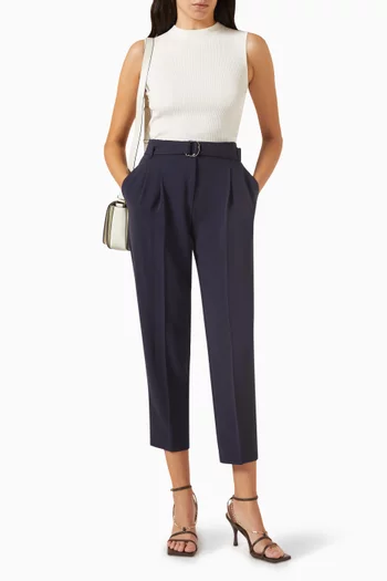 Tapia Belted Pants in Crêpe