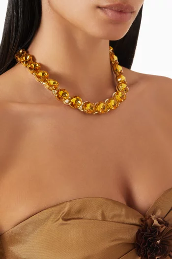 Clochettes Tennis Necklace in Gold-plated brass