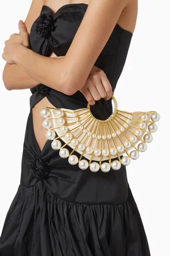 Le Soubresaut Bag in Gold-plated Brass & Beads