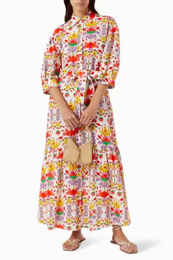 Bianca Maxi Dress in Linen-blend