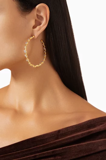 Next Up Medıum Hoop Earrings in 24kt Gold-plated Sterling Silver