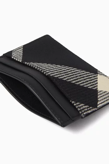 Check Card Case in Cotton-blend