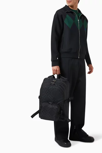 Check Jacquard Backpack in Nylon