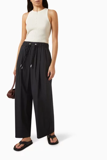 Relaxed Drawstring Pants in Organic Cotton