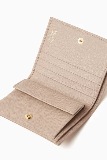 محفظة صغيرة حلية مثلثة بشعار الماركة جلد سافيانو