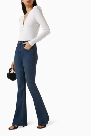 Beverly High-rise Flared Jeans in Denim