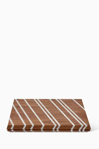 Striped Backgammon in American Walnut