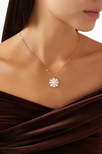 Farfasha Sunkiss Diamond & Mother-of-Pearl Necklace in 18kt Gold