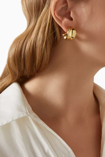 Chunky Doune Hoop Earrings in 14kt Gold-plated Brass