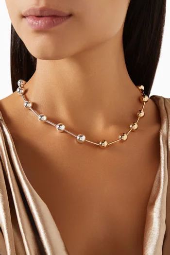 Celeste Two-tone Necklace in Gold & Silver-tone Metal