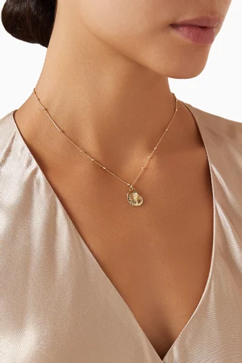 Shellfish Pendant Moro Necklace in 18kt Gold-plated Vermeil