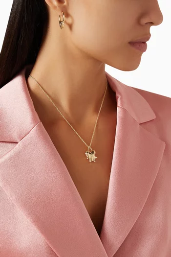 Melted Heart Pendant Hero Necklace in 18kt Gold-plated Metal