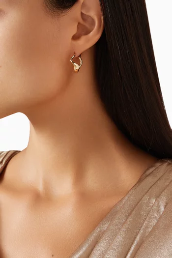 Mini Astin Chunky Earrings in 18kt Gold-plated Metal