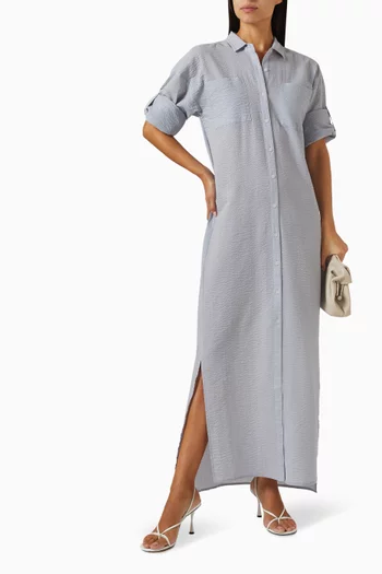 Mika Maxi Dress in Textured-cotton