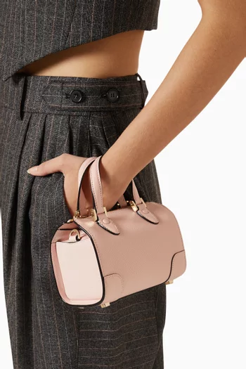 Micro Babila Boston Top-handle Bag in Leather