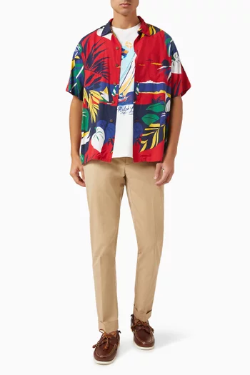 x Hoffman Fabrics Tropical-print Camp Shirt in Viscose