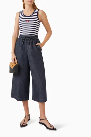 Cropped Oversized Pants in Cotton