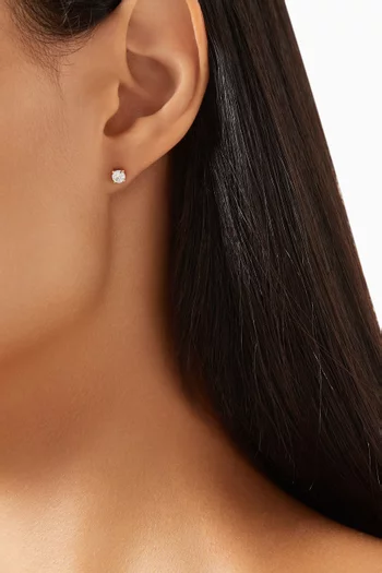 Maria Crystal Stud Earrings in 18kt Gold