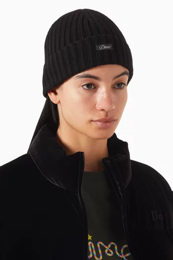 Fold Beanie Hat in Cashmere Wool-blend