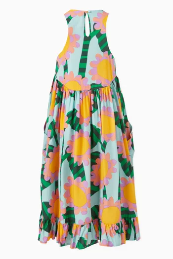 Floral Print Dress in Viscose-blend