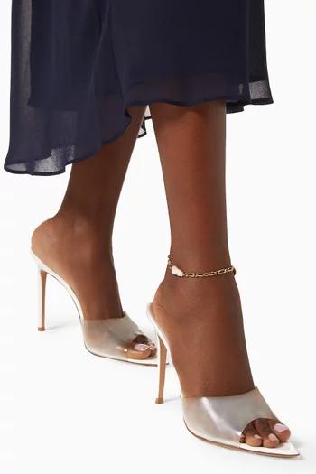 Sylvie Pearl Anklet in 18kt Gold-plated Bronze