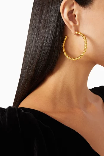 Rome Chunky Hoop Earrings in 24kt Gold-plated Brass