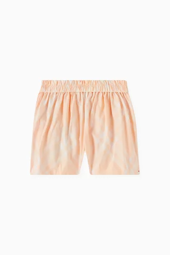 Check-print Shorts in Cotton