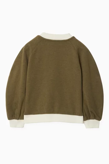 Check-print Sweatshirt in Cotton