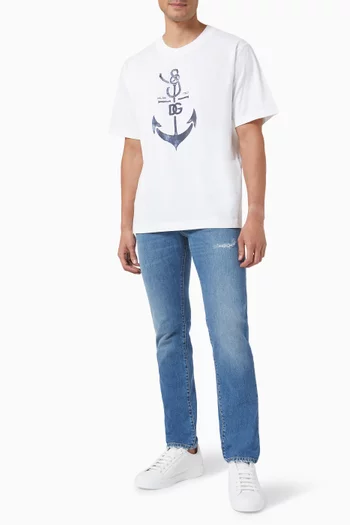 Anchor Logo-print T-shirt in Jersey